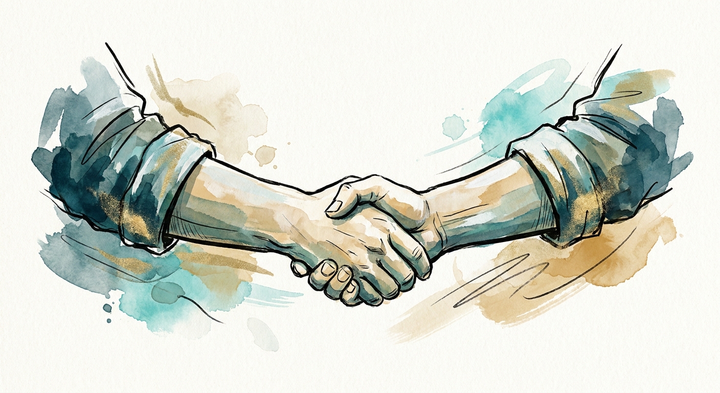 Dos manos en un saludo: el acuerdo entre Borja Investment y AI-FIRST