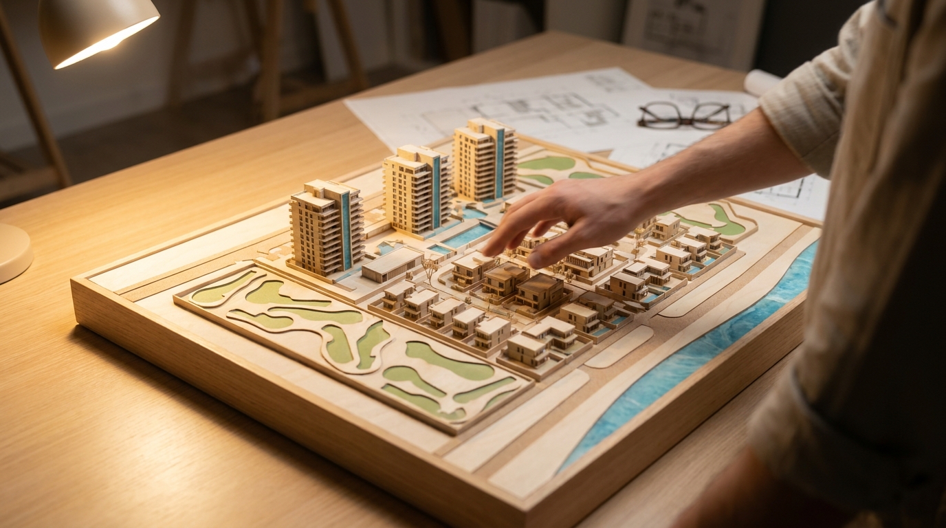 Maqueta de un desarrollo residencial de Punta Cana